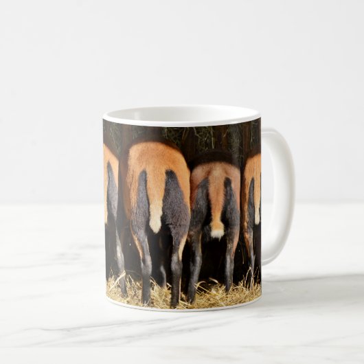 Sheep Hintern Panorama Kaffeetasse (VorderseiteRechts)