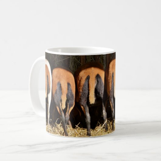 Sheep Hintern Panorama Kaffeetasse (Vorderseite Links)
