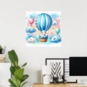 Sheep Hot Air Ballon Boy Poster (Heimbüro)