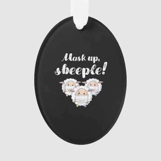 Sheep in mask Tier Lovers Ornament (Vorderseite)