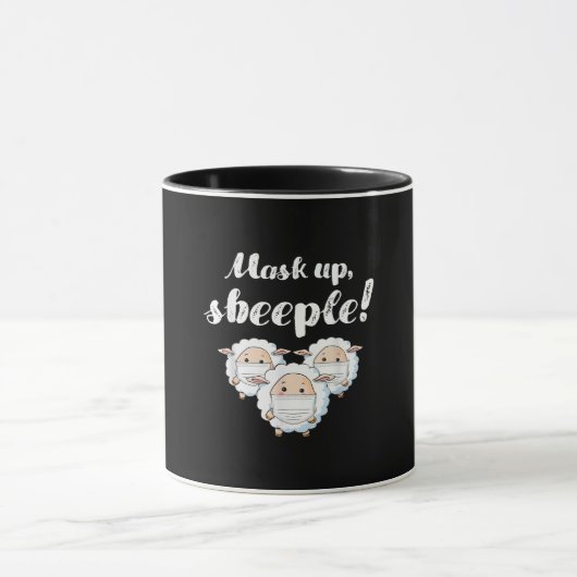 Sheep in mask Tier Lovers Tasse (Zentrum)