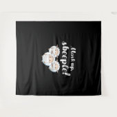 Sheep in mask Tier Lovers Wandteppich (Vorderseite (Horizontal))