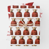 Sheep in Sheep Sweater, Mittens, Warm Wishes Geschenkpapier Set (Beispiel)