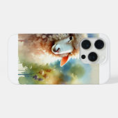 Sheep in the Meadow 090824AREF105 - Watercolor iPhone Hülle (Rückseite (Horizontal))