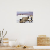 Sheep in Winter Poster (Küche)