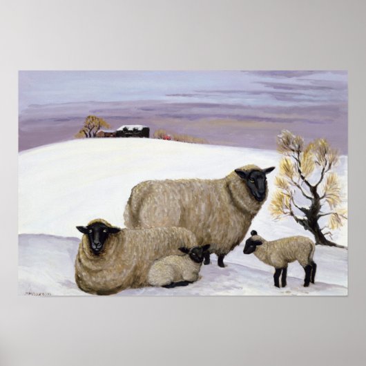 Sheep in Winter Poster (Vorne)