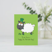 Sheep Irish Funny St. Patrick's Day Postkarte (Stehend Vorderseite)
