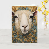 Sheep Jedes Anlasses Card Karte (Gelbe Blume)