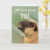 Sheep Joke 70. Geburtstag Karte (Gelbe Blume)