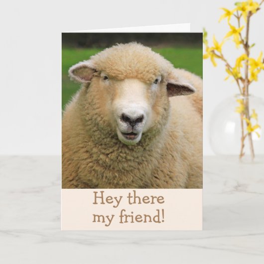 Sheep Joke Classic Spaß wird gut Karte (Gelbe Blume)