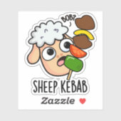 Sheep Kebab Funny Shish Kebab Pun Aufkleber (Blatt)