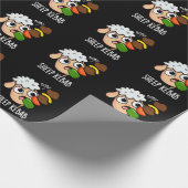 Sheep Kebab Funny Shish Kebab Pun Dark BG Geschenkpapier (Ecke)