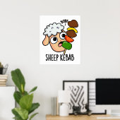 Sheep Kebab Funny Shish Kebab Pun Poster (Heimbüro)