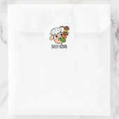 Sheep Kebab Funny Shish Kebab Pun Runder Aufkleber (Tasche)