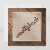 Sheep Knitting 1.1 Funny Flat Greeting Card (Rückseite)