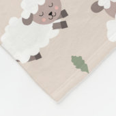 Sheep & Lamb Cute Gender Neutral Baby Nursery Fleecedecke (Ecke)
