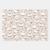Sheep & Lamb Cute Hand Drawn Farm Animals Geschenkpapier Set (Vorderseite 2)