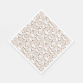 Sheep & Lamb Cute Hand Drawn Farm Animals Serviette (Ecke)