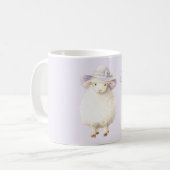 Sheep Lavender Hat Kaffeetasse (Vorderseite Links)