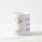 Sheep Lavender Hat Kaffeetasse (Mittel)