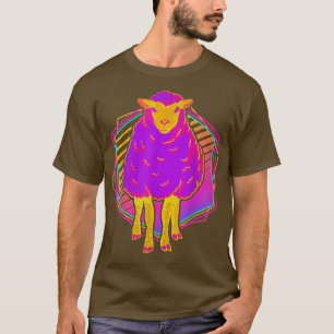 Sheep Lover 80er Vaporwave Art Farm Tier Bauer S T-Shirt
