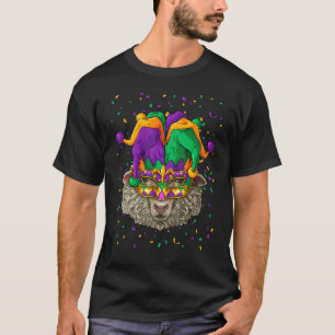 Sheep Mardi Gras Animal Face Bauer Carnival Jeste T-Shirt