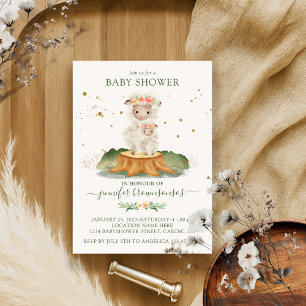 Sheep Mommy Bunny Baby Einladung