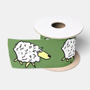 Sheep-Muster Satinband