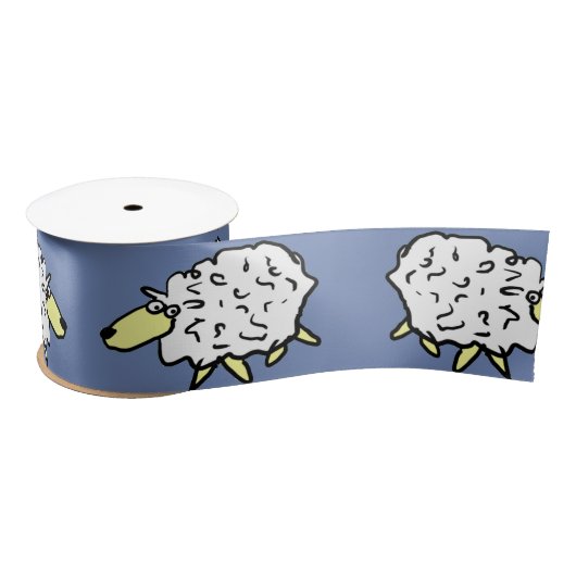 Sheep-Muster Satinband (Spule)