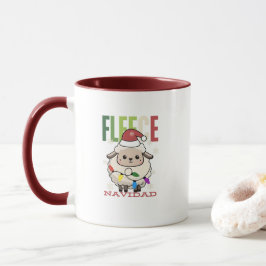Sheep Niedliche Fleece Navidad Christmas Pun Tasse