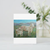 Sheep Painting Postkarte (Stehend Vorderseite)