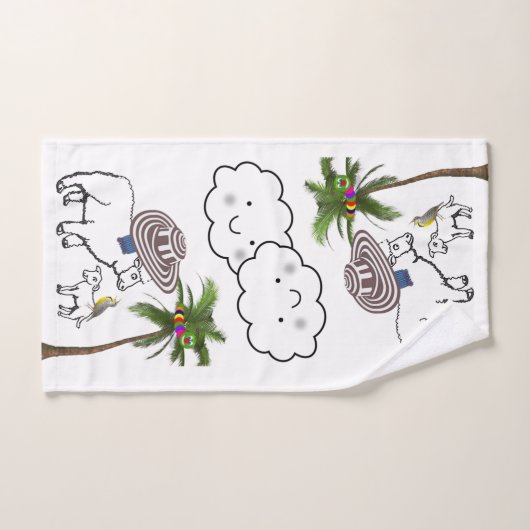 Sheep Palm Trees Bumblebee Badezimmer Handtuch Set (Handtuch)