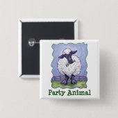 Sheep Party Center Button (Vorne & Hinten)