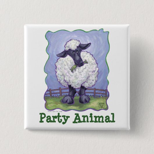 Sheep Party Center Button (Vorderseite)