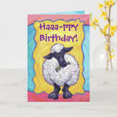Sheep Party Center Karte (Gelbe Blume)