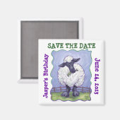 Sheep Party Center Magnet (Vorderseite/Rückseite)