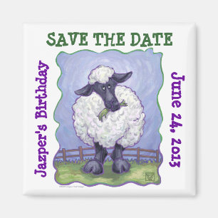 Sheep Party Center Magnet