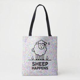 SHEEP PASSIERT Funny All-Over-Print Tote Bag Tasche