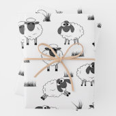 Sheep Pattern - Black and White Geschenkpapier Set (Beispiel)