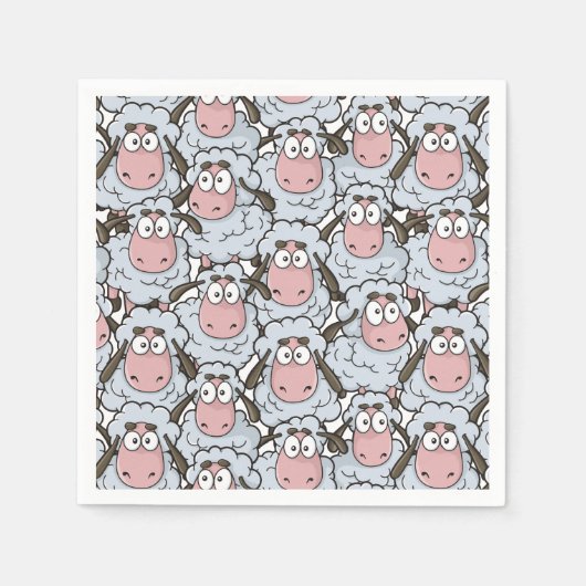 Sheep Pattern Serviette (Vorderseite)