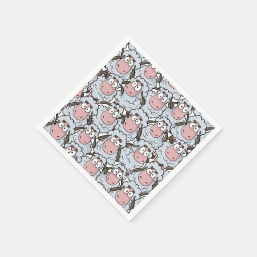 Sheep Pattern Serviette (Ecke)