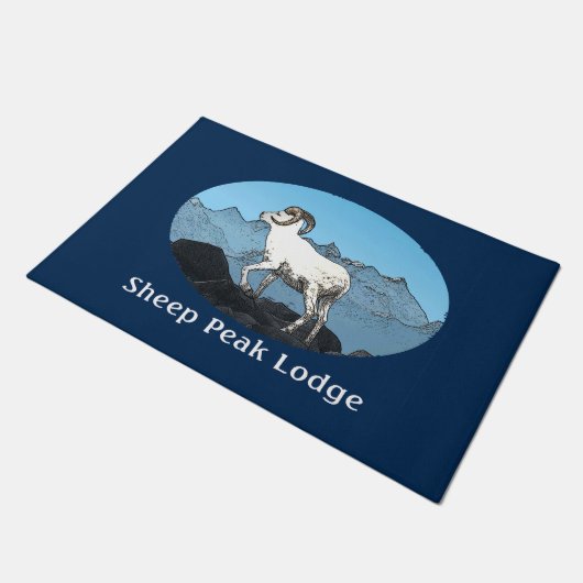 Sheep Peak Lodge Fußmatte (Schrägansicht)
