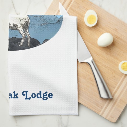 Sheep Peak Lodge Geschirrtuch (Viertel Falte)