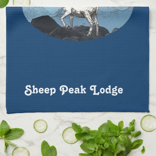 Sheep Peak Lodge Geschirrtuch (Gefaltet)