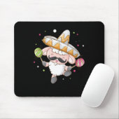 Sheep Playing Maracas Sombrero mexikanisches Musik Mousepad (Mit Mouse)