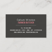 Sheep Portrait, Bauer & Butcher Visitenkarte (Rückseite)