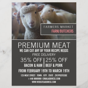 Sheep Portrait, Bauer & Butcher Werbung Flyer