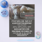 Sheep Portrait, Bauer & Butcher Werbung Flyer (Einzeln)