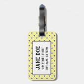 Sheep Print Fibre Crafts Gepäckanhänger (Rückseite vertikal)