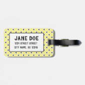 Sheep Print Fibre Crafts Gepäckanhänger (Rückseite horizontal)